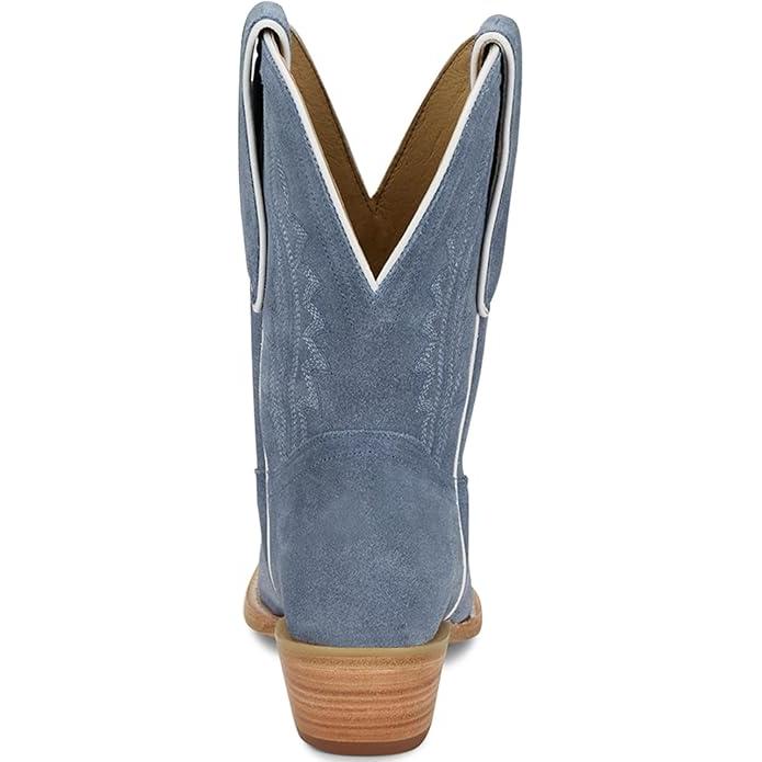 Tony Lama Women's Lea 9" Suede Western Boot- Cornflower