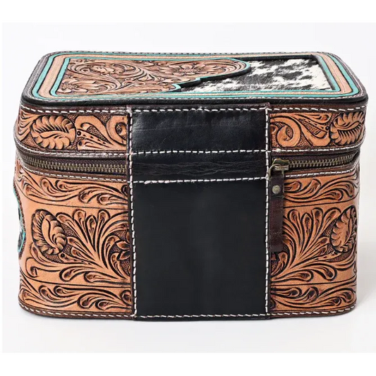 American Darling Hair-On Jewelry Case w/ Tooling