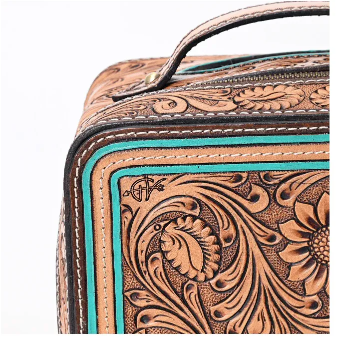 American Darling Hair-On Jewelry Case w/ Tooling