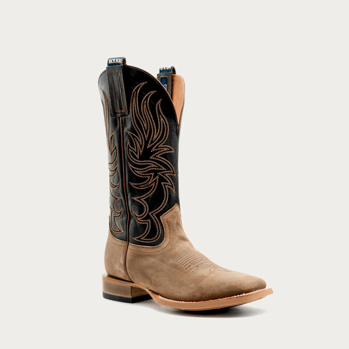 Hyer Men's Axtell Square Toe Western Boot- Brown