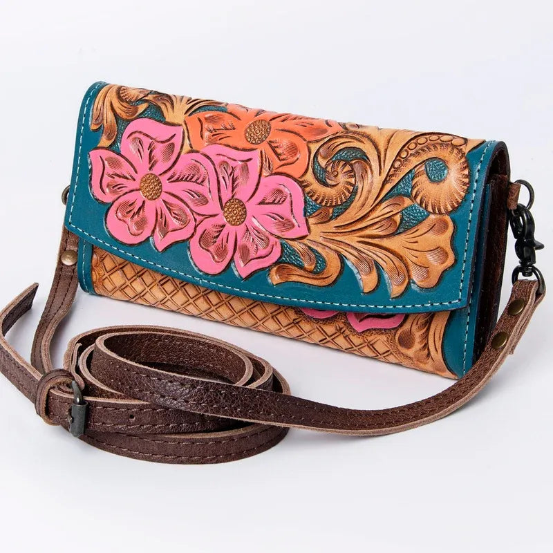 American Darling Hand Tooled Leather Wallet-M