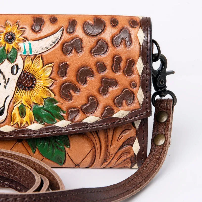 American Darling Hand Tooled Leather Wallet-F