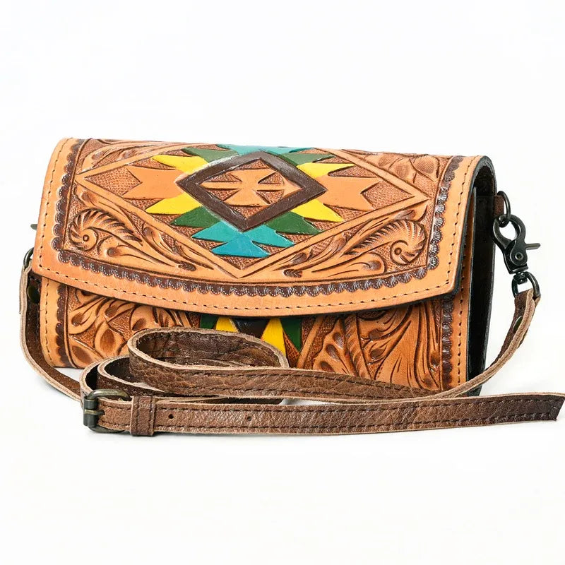 American Darling Hand Tooled Leather Wallet-D