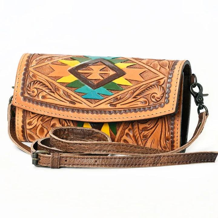 American Darling Hand Tooled Leather Wallet-D