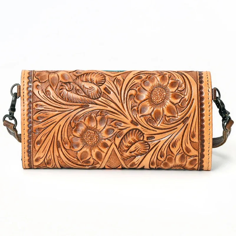 American Darling Hand Tooled Leather Wallet-D
