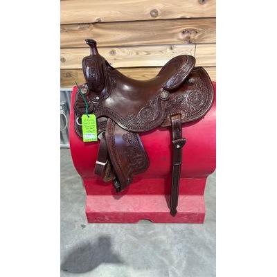 R. Ruelas  Custom 16.5" Cowhorse Saddle-0297-3442