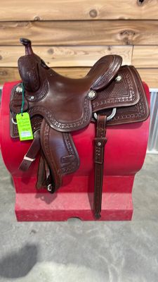 R. Ruelas Custom 15" Cowhorse Saddle-0297-3459