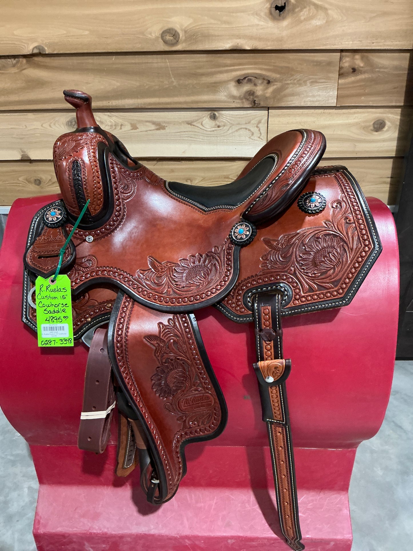 R. Ruelas Custom 15" Cowhorse Saddle
