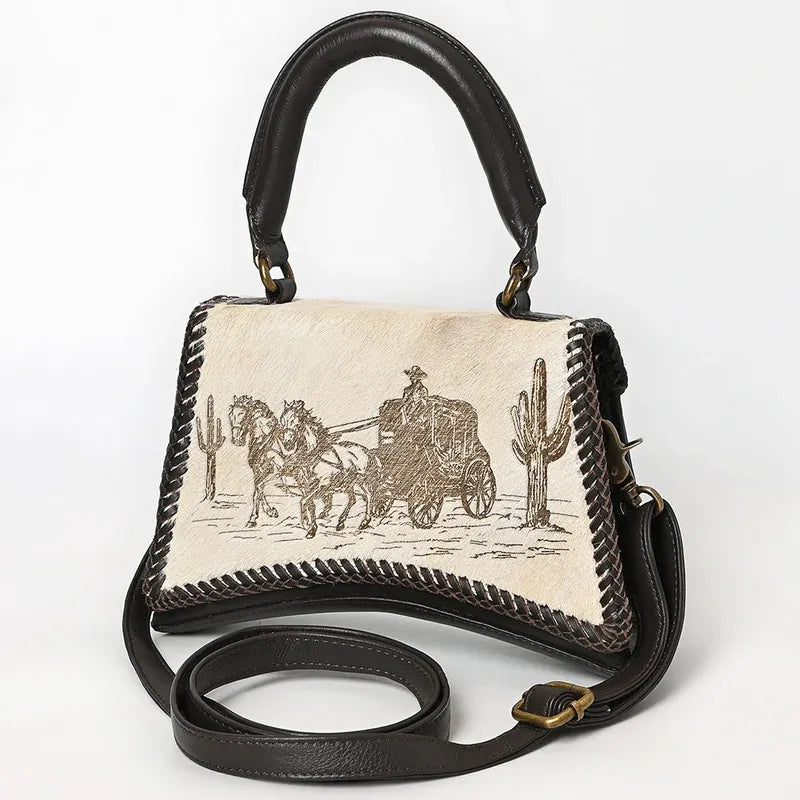American Darling Western Leather Crossbody Bag- Brown