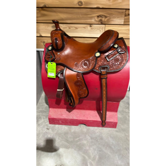 Irvine Custom 17" Cowhorse Saddle-0293-3445