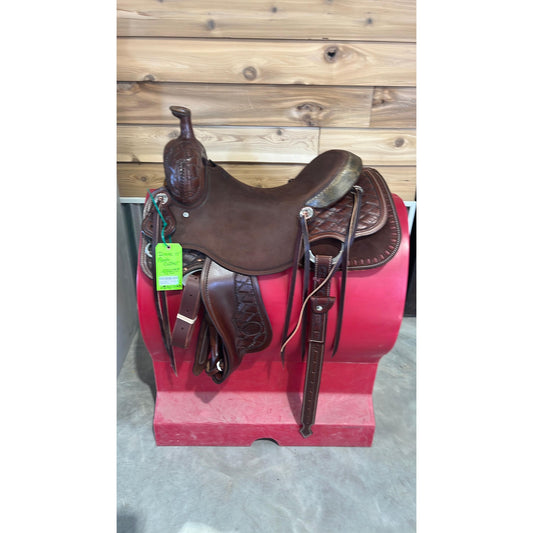 Irvine Custom 17"  Ranch Cuttine Saddle-0295-3443