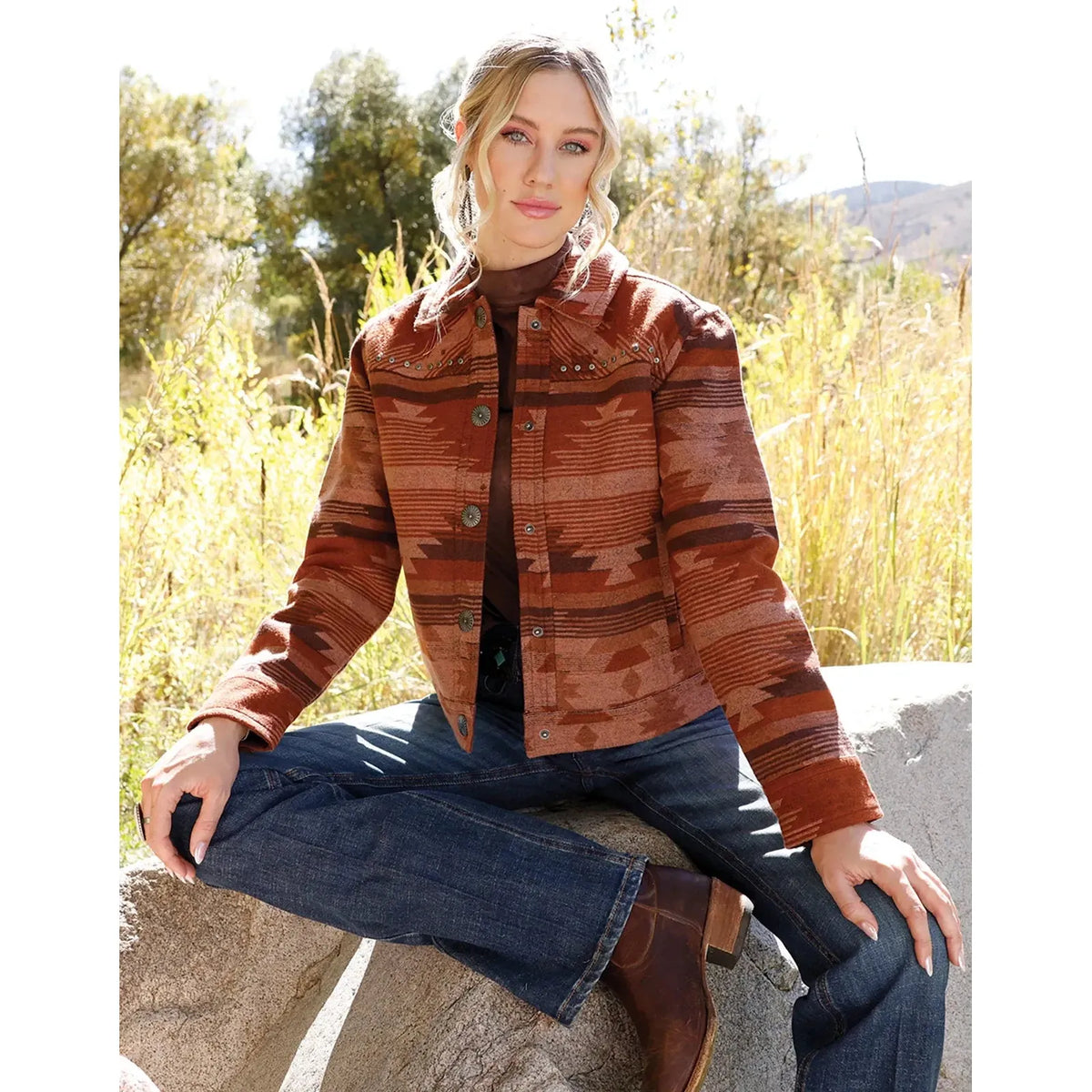 Cinch Women's Trucker Jacket- Red