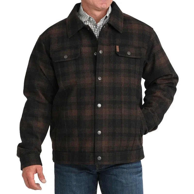Cinch Men's Trucker Long Sleeve Jacket- Brown