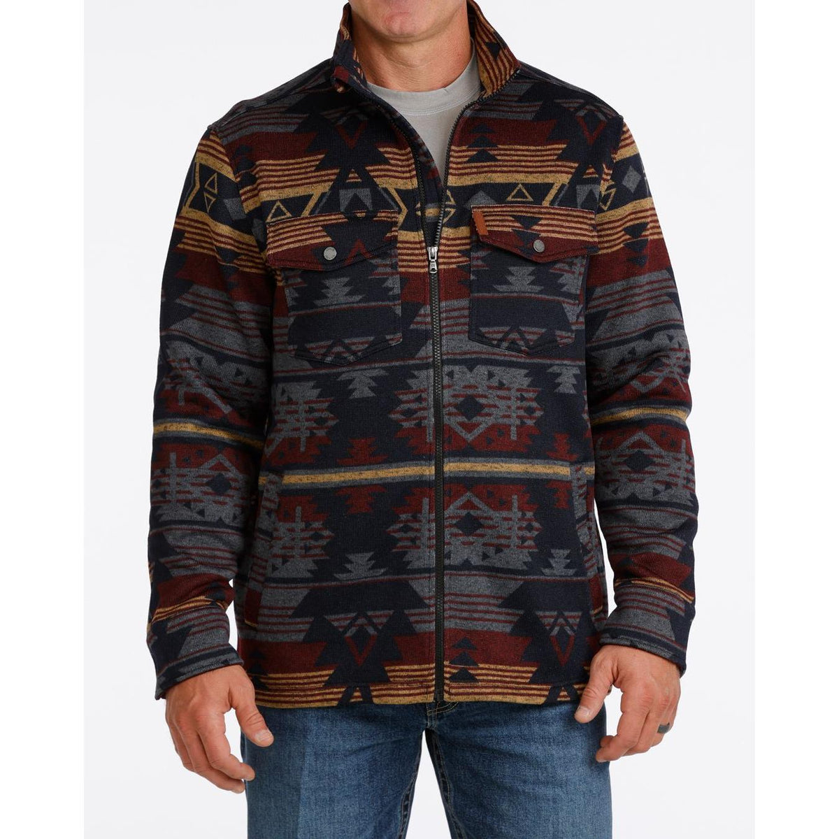Cinch Men's Sweater Knit Shirt Jacket - Charcoal