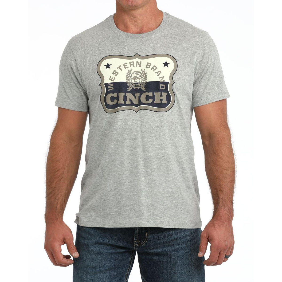 Cinch Mens Short Sleeve Tee Shirt - Gray