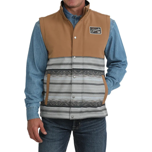Cinch Men's Western Stripe Bonded Vest- Multi