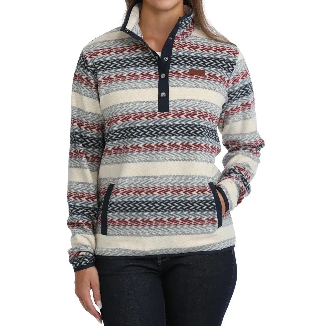 Cinch Women's Long Sleeve Pullover- Cream