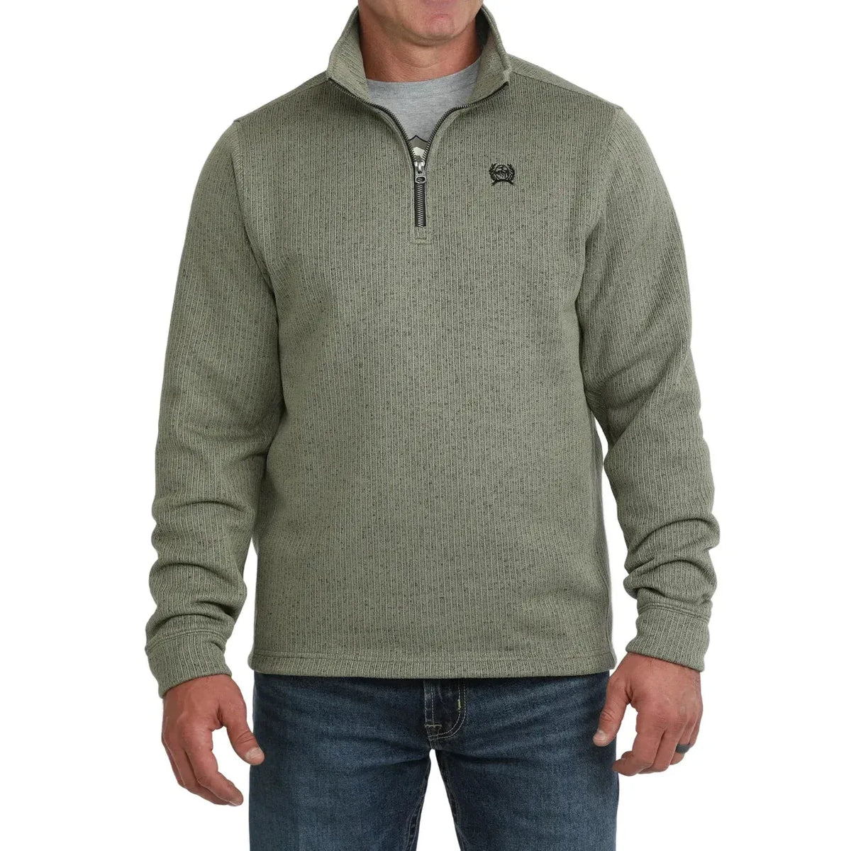 Cinch Men's 1/4 Zip Pullover- Olive