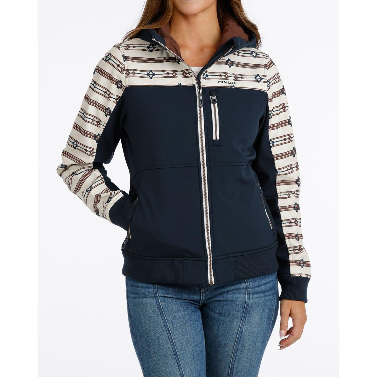 Cinch Womens Bonded Hoodie - Navy