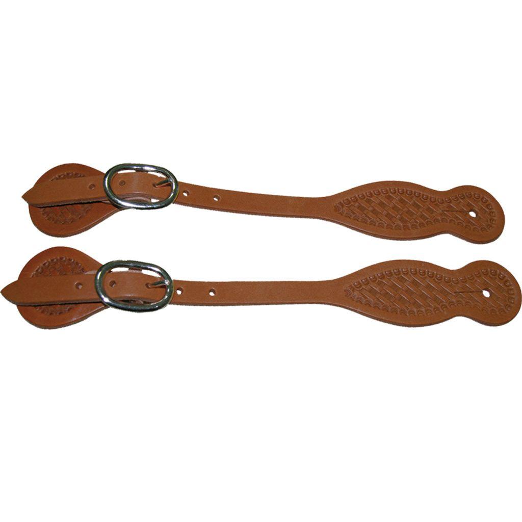 Aime Imports Leather Spur Straps 5/8" - Chestnut