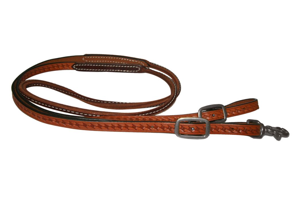 Aime Imports Roping Rein 5/8" x 8' Rolled and Sewn Center