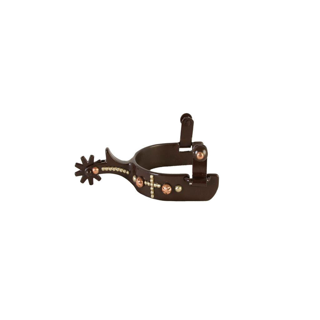 Aime Imports Steel Cross N Dot Spur - Brown