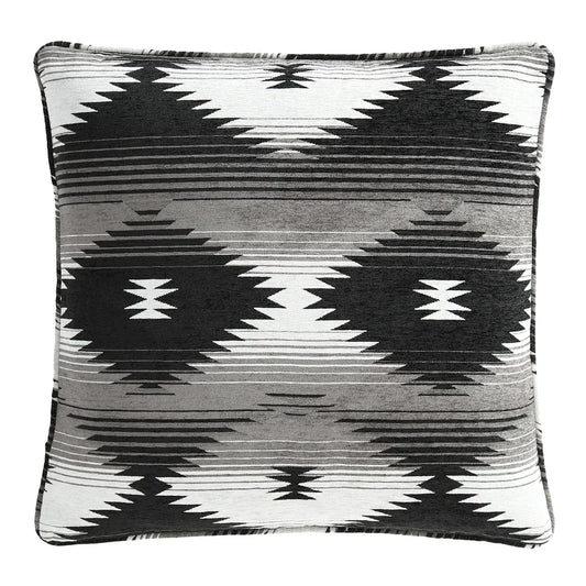Hi End Accents Silverado Chenille Jacquard Sham- Black