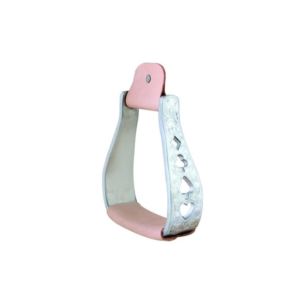 Aime Imports AL Stirrups Engraved Gambler w/Leather