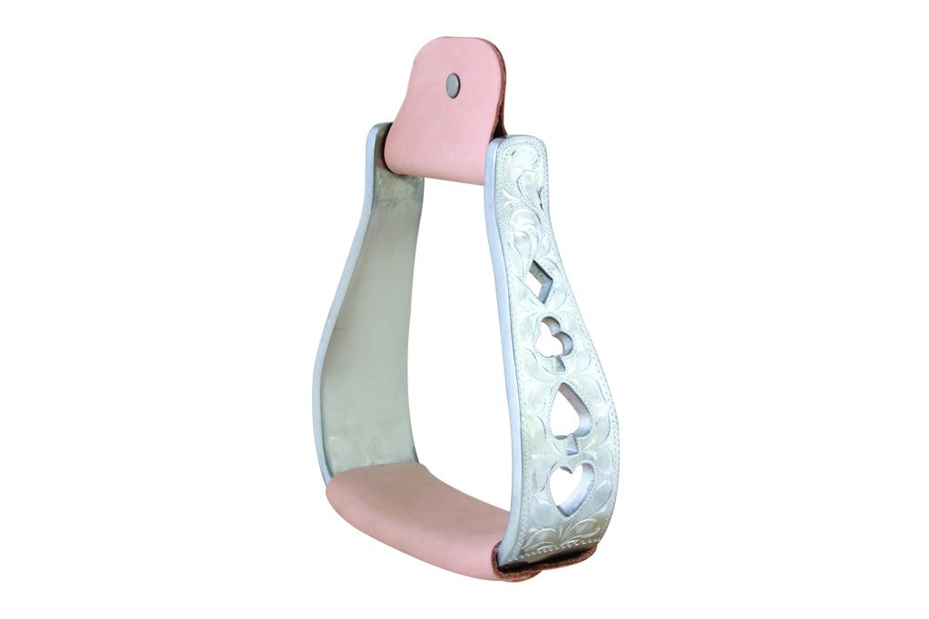 Aime Imports AL Stirrups Engraved Gambler w/Leather