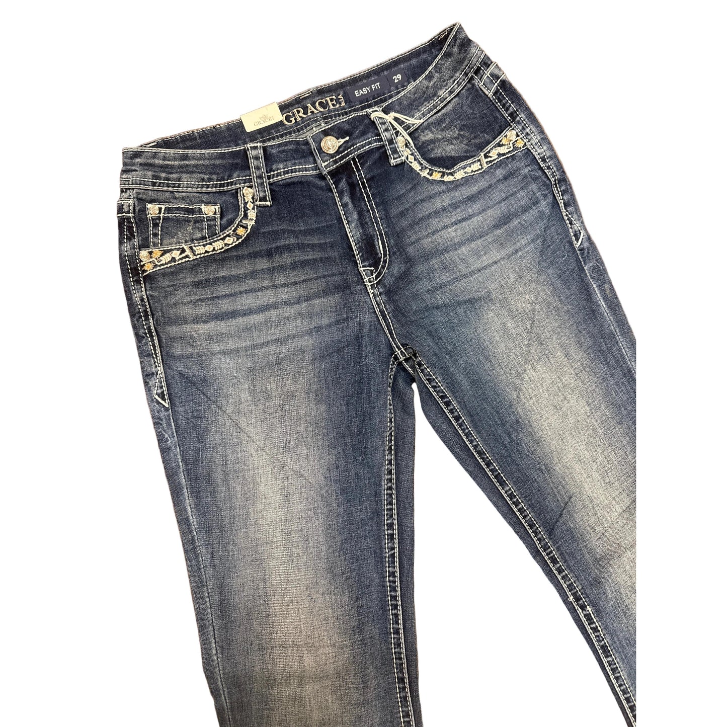 Grace in LA Women's Jeans- Aztec Flap
