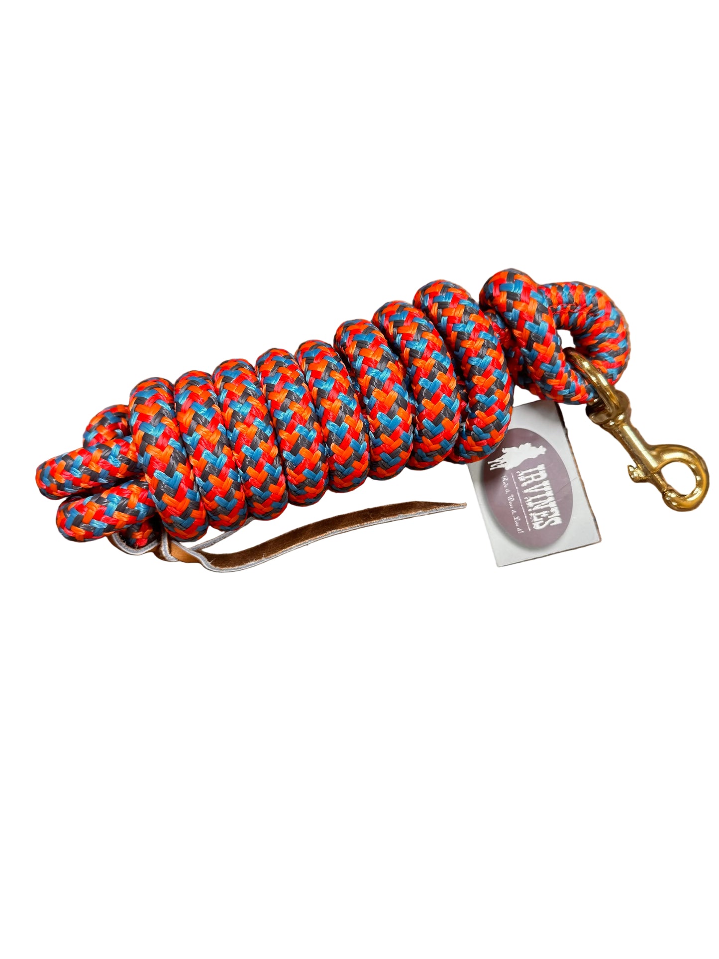 Irvine Cow Lead 9 ft 5/8" Lead w/Brass Plated Bolt Snap (Mixed Colours)