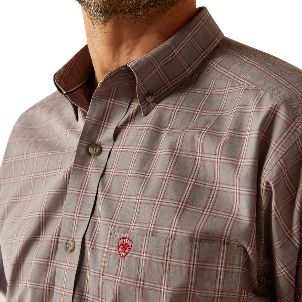 Ariat Men's Pro Series Julian Classic Fit Long Sleeve Shirt - Grey