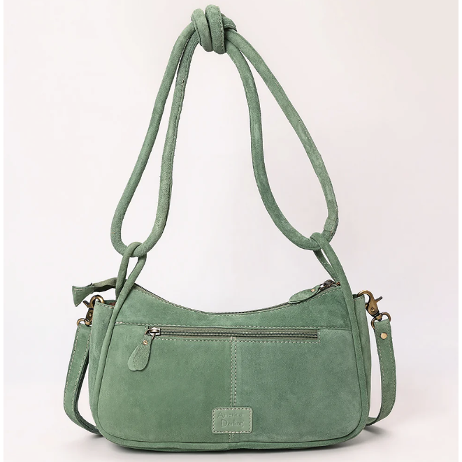 American Darling Women's Genuine Western Suede Leather Crossbody Purse