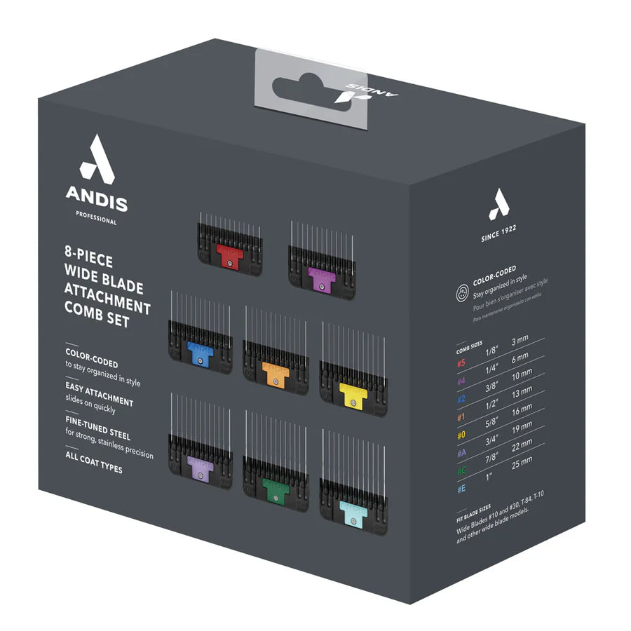 Andis 8 Piece Wide Clipper Guard Set