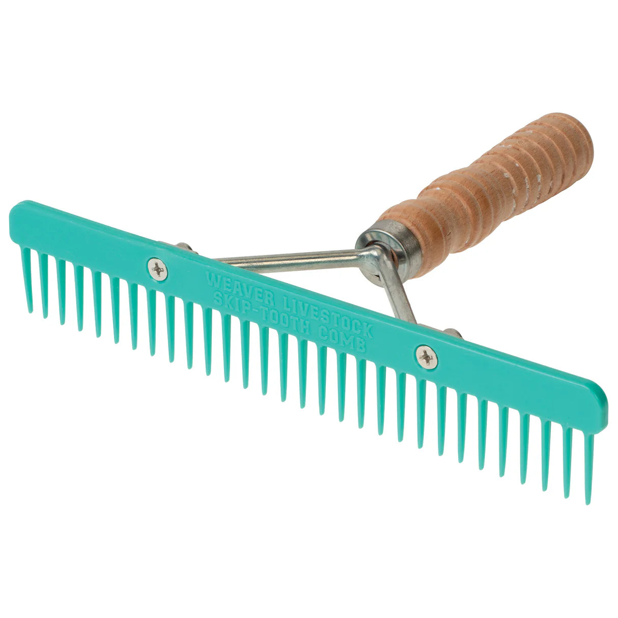 Weaver Skip Tooth Comb with Wood Handle and Replaceable Plastic Blade