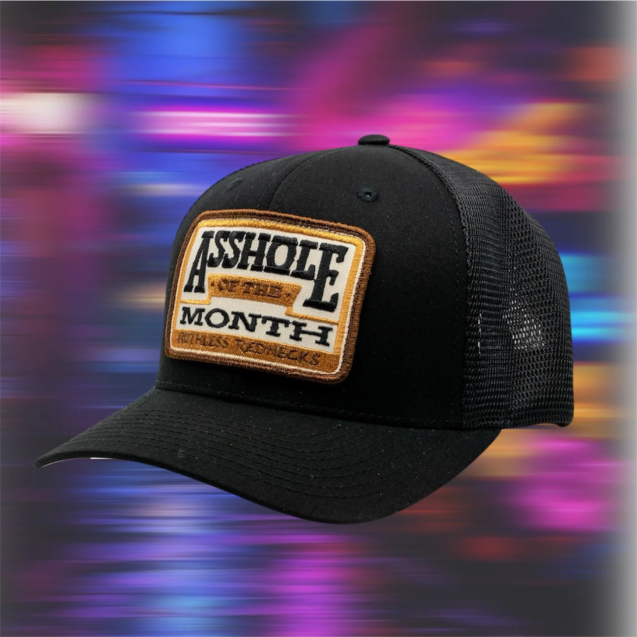 Ruthless Rednecks Asshole of the Month Curved Brim Hat - Black