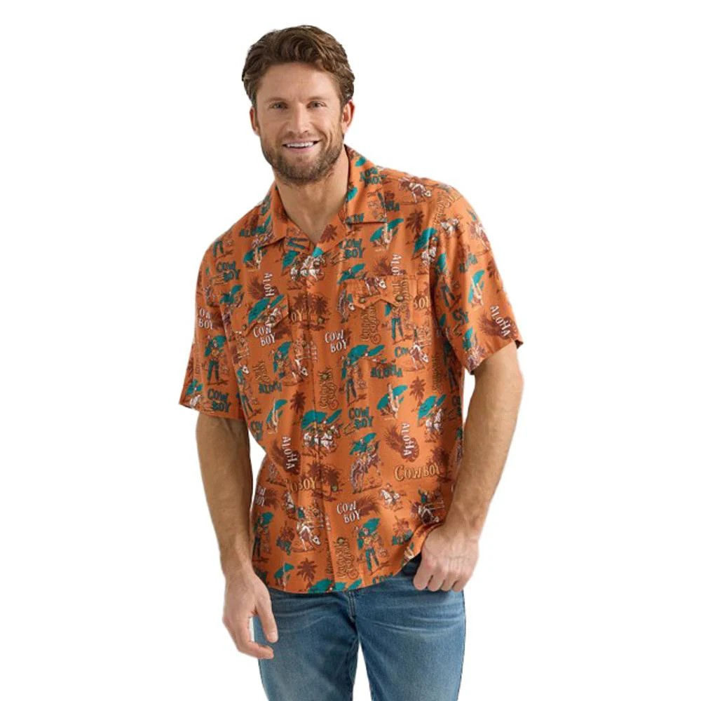 Wrangler Men's Coconut Cowboy Short Sleeve Shirt - Assorted Colours
