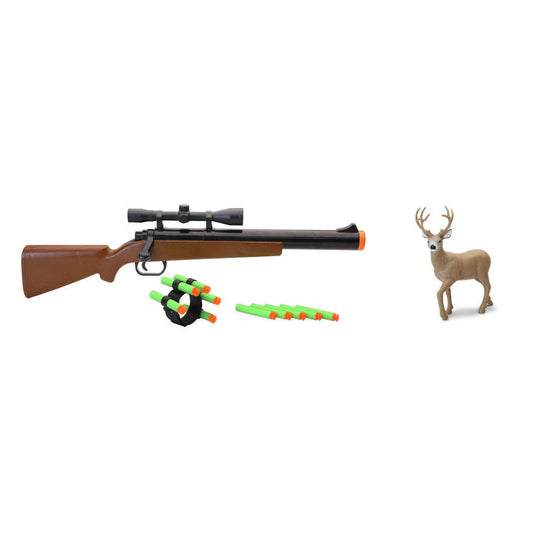 New Ray Toys Wildlife Hunter Foam Rife w/Wrist Band & Deer Set