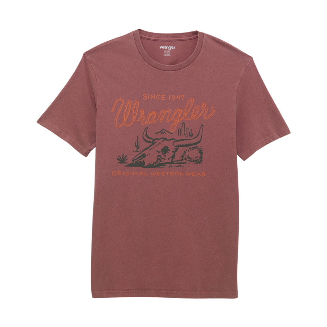 Wrangler Men's Short Sleeve Regular Fit Western Tee Shirt - Wild Ginger