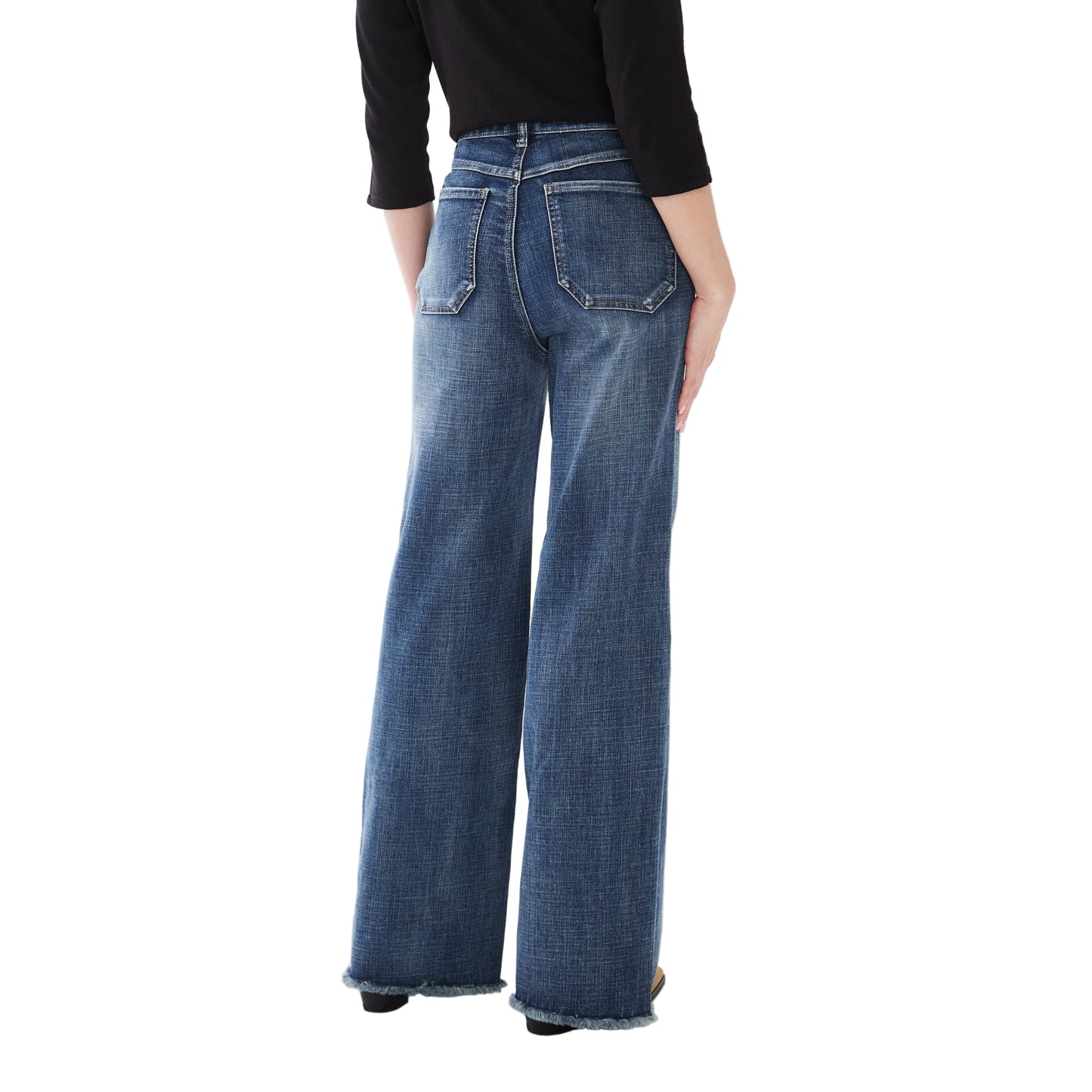 FDJ Women's Suzanne Wide Leg Jeans - Medium Dark Wash