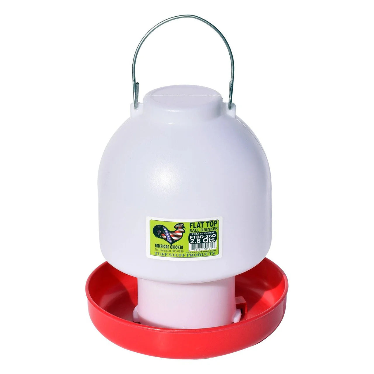 TuffStuff Poultry Flat Top Ball Drinker - 1 GAL