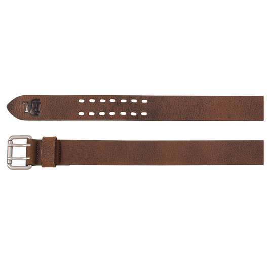 Red Dirt Hat Co Men's Genuine Leather Brown Belt with Natural Grain Texture