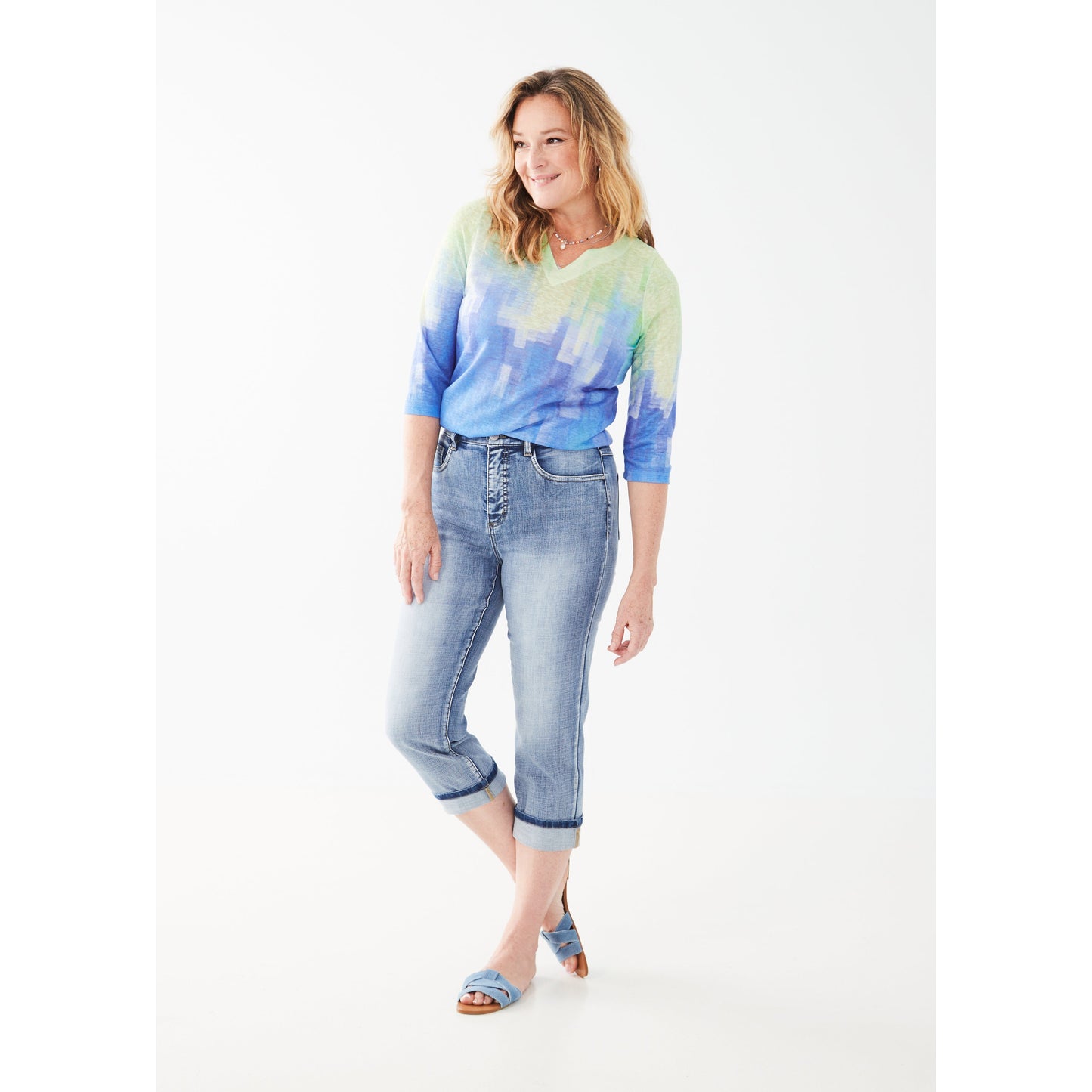 FDJ Women's Suzanne Denim Capris - Medium Vintage