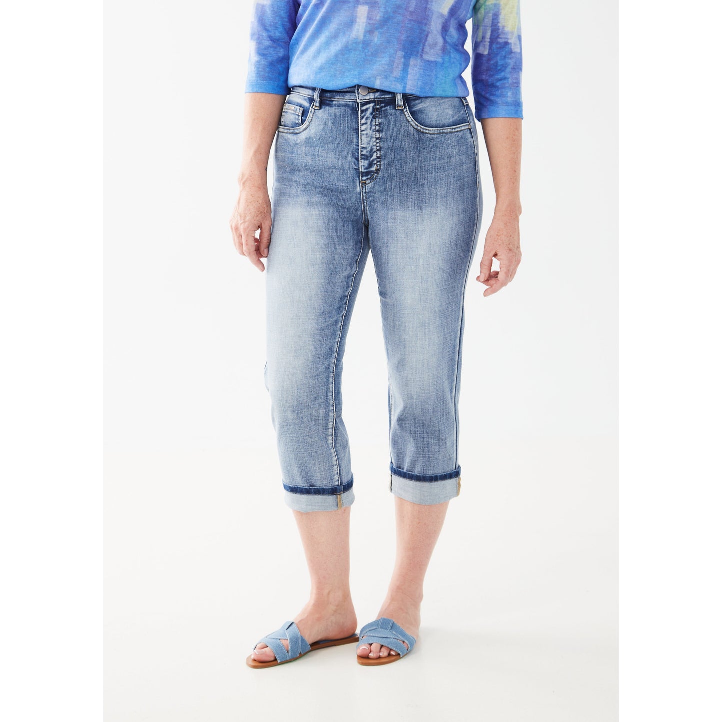 FDJ Women's Suzanne Denim Capris - Medium Vintage