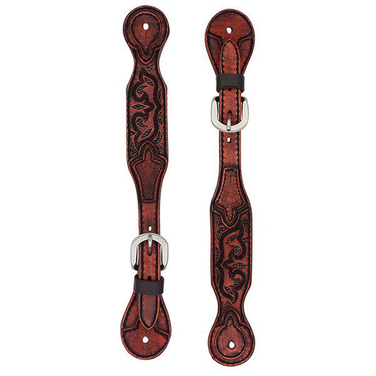 Weaver Turquoise Cross Pioneer Spur Straps Ladies