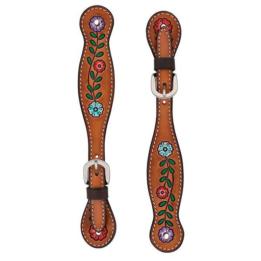 Weaver Floral Vine Ladies Spur Straps