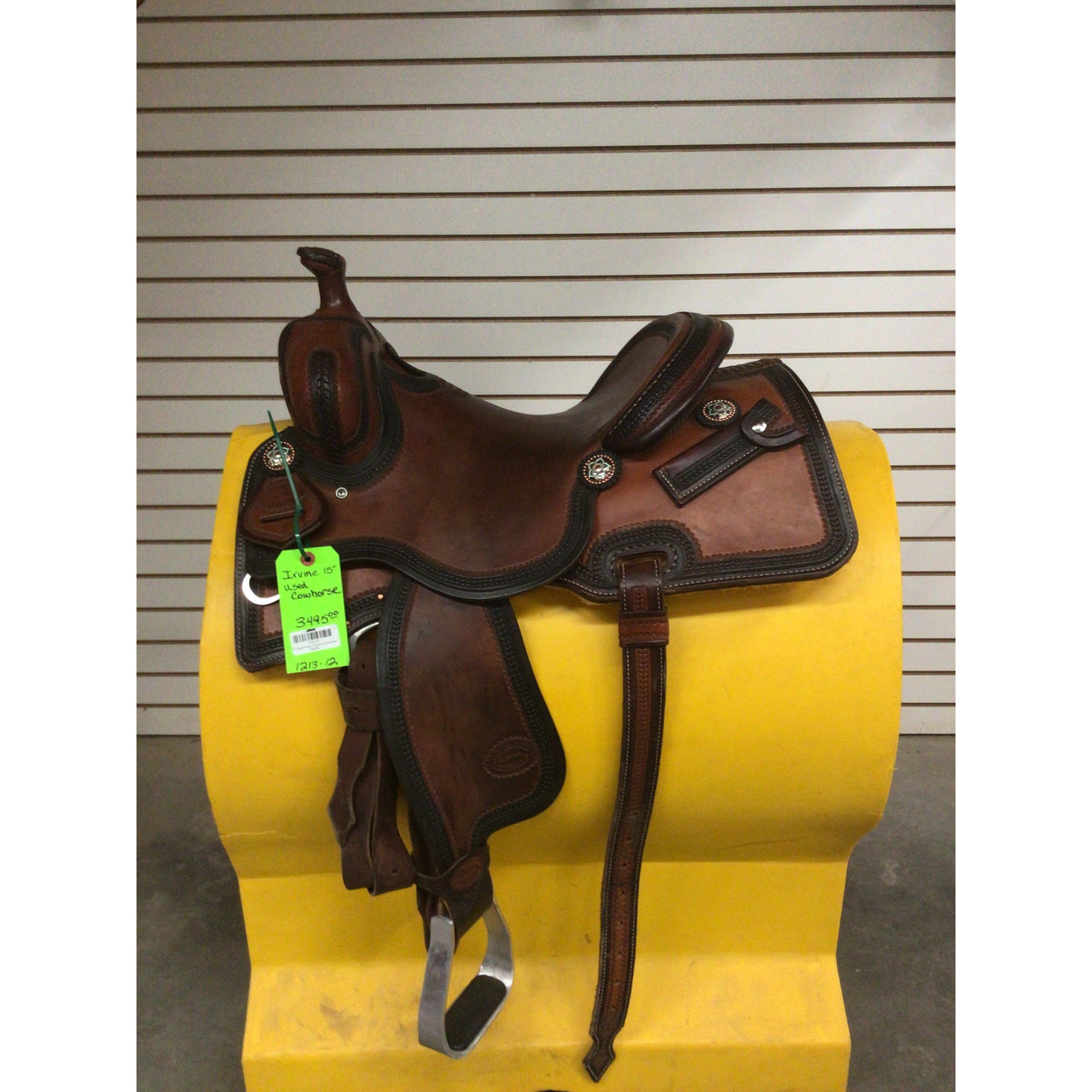 15" Used Irvine Custom Cowhorse Saddle