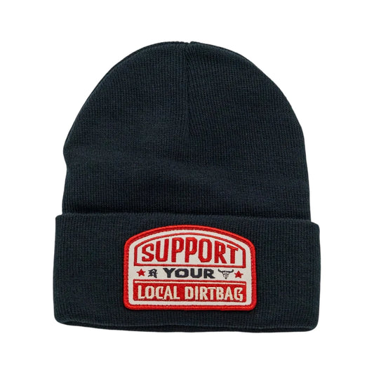 Ruthless Rednecks Support Your Local Dirtbag Beanie - Black