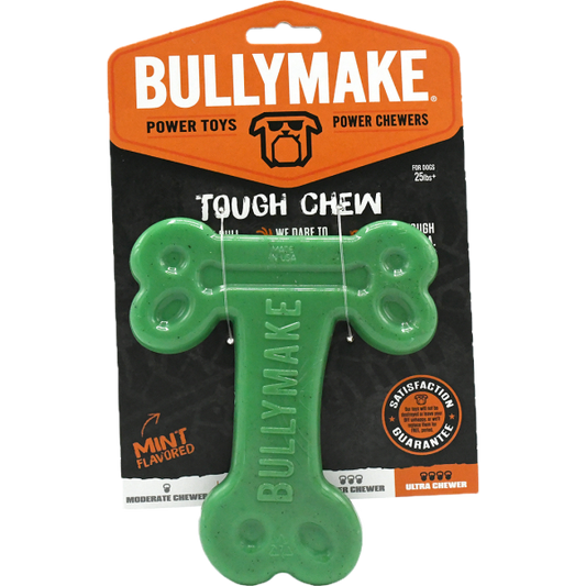 Bullymake Doy Toy Tough Chew Nylon T-Bone Green-Mint flavour