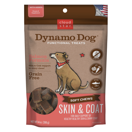 Cloud Star Dymano Functional Soft Chews Skin Coat-Salmon